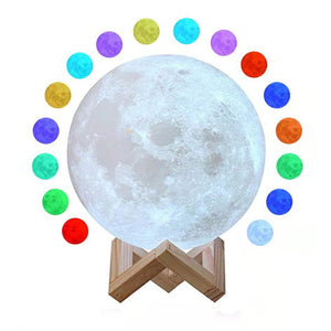 LAMPA DE VEGHE LUNA 3D MOON LIGHT, LUMINA MULTICOLORA CU LED