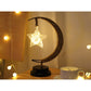 Lampa veghe, semi-luna cu stea din sticla, led