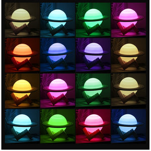 Lampa de veghe cu telecomanda in forma de Saturn 3D